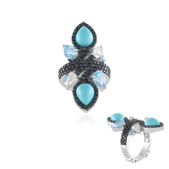 Edelstein-Silberring (Dallas Prince Designs)