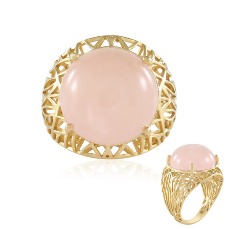 Rosenquarz-Silberring (Ornaments by de Melo)