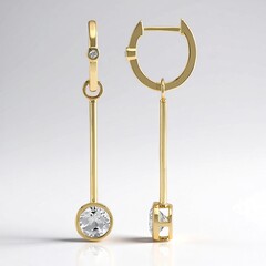 Boucles d'oreilles en argent et Topaze blanche