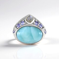 Ciondolo in argento con Larimar (KM by Juwelo)