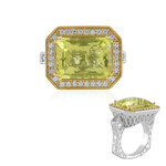 Ouro Verde-Quarz-Silberring (Dallas Prince Designs)