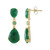 Pendientes en plata con Berilo color esmeralda