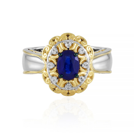 Anillo en plata con Espinela azul cobalto (Gems en Vogue)