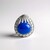 Pendentif en argent et Agate bleue