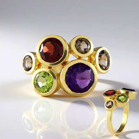 Anello in argento con Ametista (KM by Juwelo)