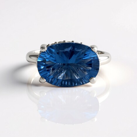 Anello in argento con Fluorite Cangiante