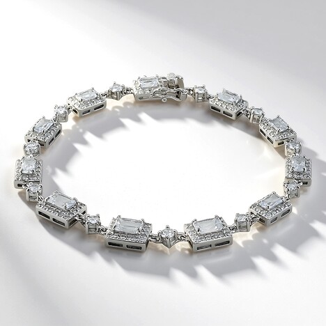 Bracciale in argento con Topazio Bianco