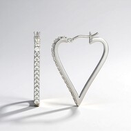 Zircon Silver Earrings (Adela Silber)