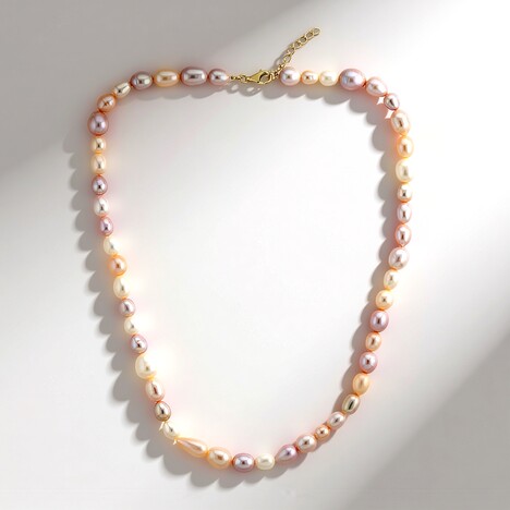 Collana in argento con Perla d'Acqua Dolce Pesca (TPC)