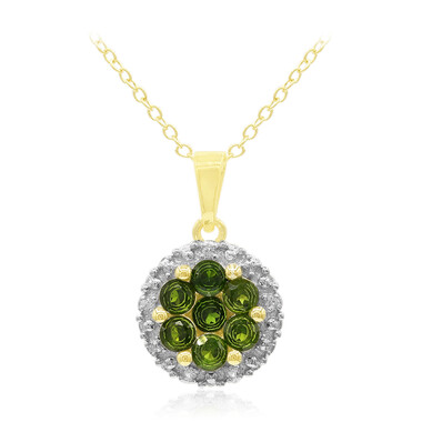 Collana in argento con Diopside Russo