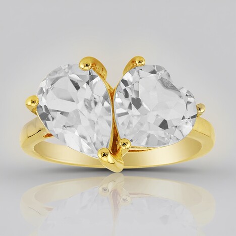 Anello in argento con Topazio Bianco