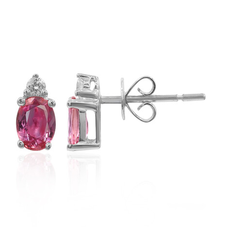 Pinkfarbener Saphir-Goldohrringe (CIRARI)