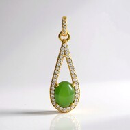 Colgante en plata con Jade canadiense