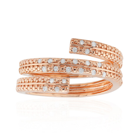 Zilveren ring met I3 (I) Diamanten