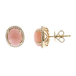 Boucles d'oreilles en or et Opale rose (CIRARI)