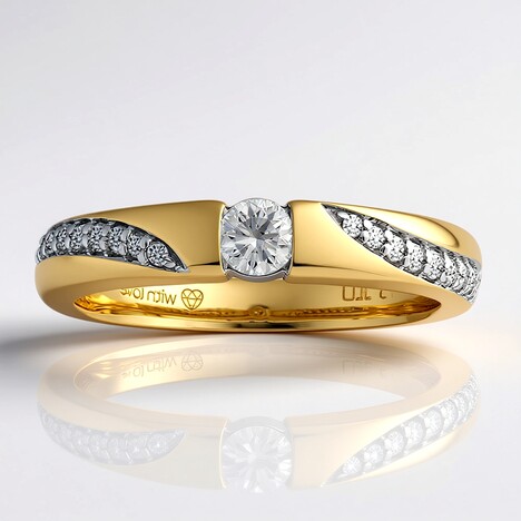 Anello in oro con Diamante SI1 (G) (Annette)