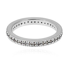 Zilveren ring met I3 Champagne Diamanten