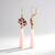 Orecchini in argento con Calcedonio Rosa (KM by Juwelo)