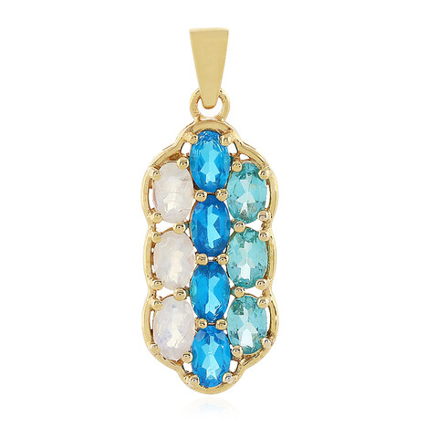Ciondolo in argento con Apatite Blu Neon