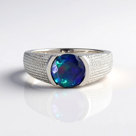 Anello in argento con Opale Mezezo (de Melo)