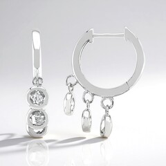 Orecchini in argento con Topazio Bianco