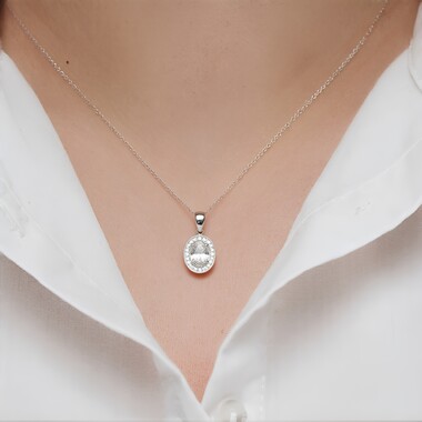 Ciondolo in argento con Labradorite