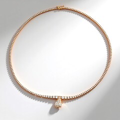 Collana in oro con Diamante Champagne SI2