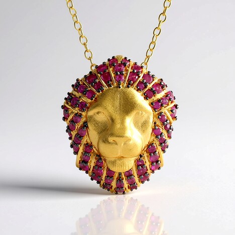 Ciondolo in argento con Rubino della Birmania (Gems en Vogue)