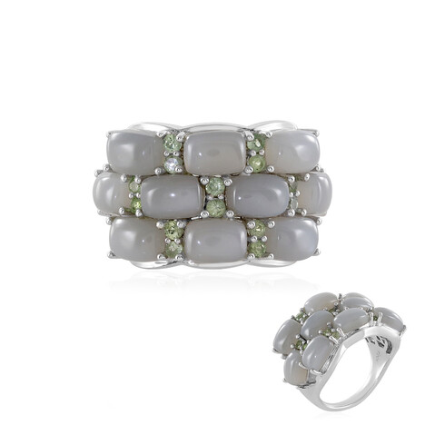 Silberner Mondstein-Silberring (KM by Juwelo)