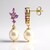 Boucles d'oreilles en argent et Perle blanche de culture d'eau douce (TPC)