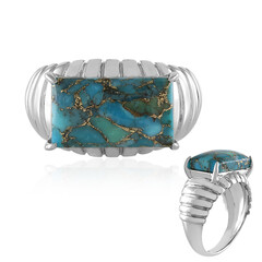 Anello in argento con Turchese Ramato Blu Mohave (Faszination Türkis)