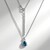Collana in argento con Topazio Blu Londra
