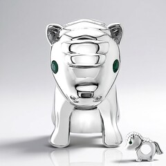 Charm in argento con Smeraldo Zambia