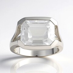 Anello in argento con Kunzite Bianca