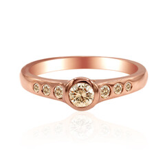 Gouden ring met een VS1 Argyle-Rose de France-Diamant (Annette)