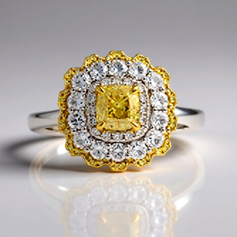Anello in oro con Diamante Giallo SI2 (CIRARI)