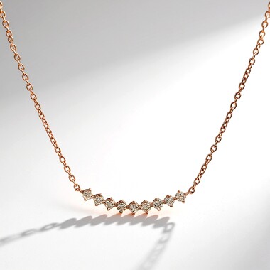 Collana in argento con Diamante Rose de France VS1 di Argyle (Annette)