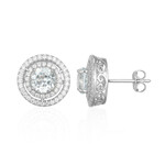 Pendientes en plata con Topacio blanco (Adela Silber)