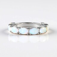 Bague en argent et Opale d'Australie