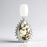 Ciondolo in argento con Magnesite
