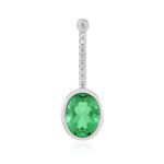 Ciondolo in argento con Quarzo Verde Smeraldo (MONOSONO COLLECTION)