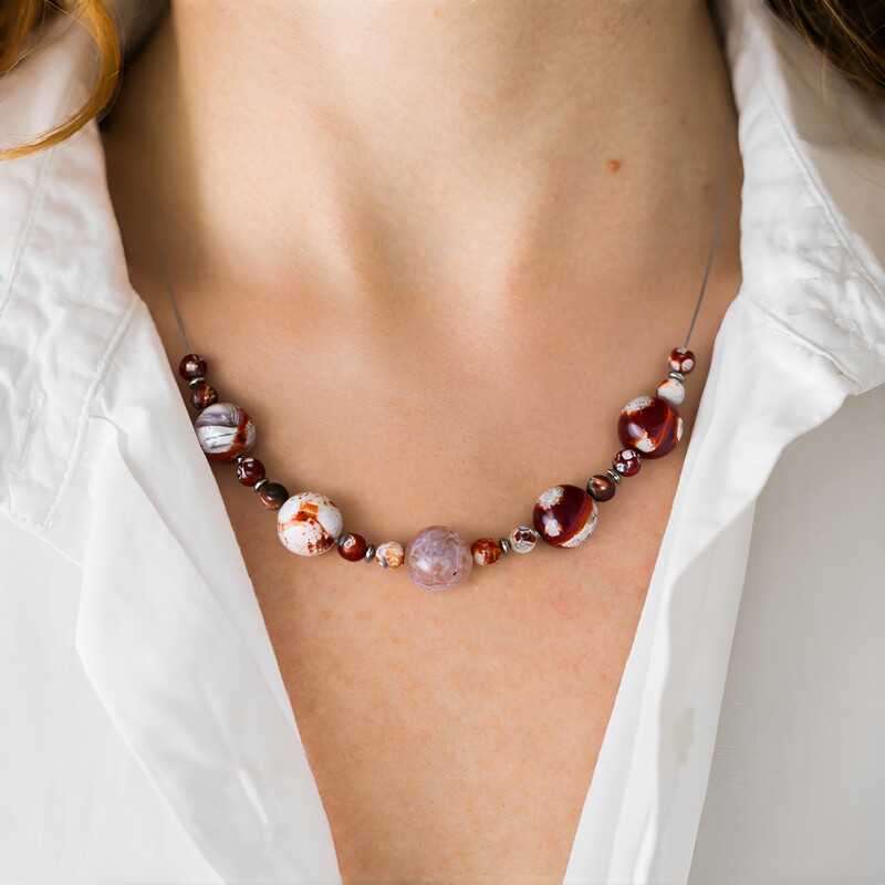 Augenachat-Halskette