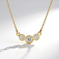 9K IF (G) Diamond Gold Necklace (de Melo Gold)