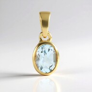Pendentif en argent et Topaze bleu ciel