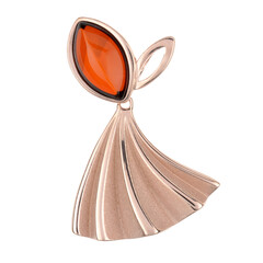 Baltischer Kirsch-Bernstein-Silberanhänger (dagen)