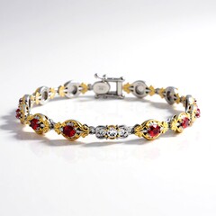 Bracciale in argento con Rubino della Birmania