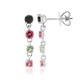 Boucles d'oreilles en argent et Tourmaline rose du Brésil  (Pallanova)