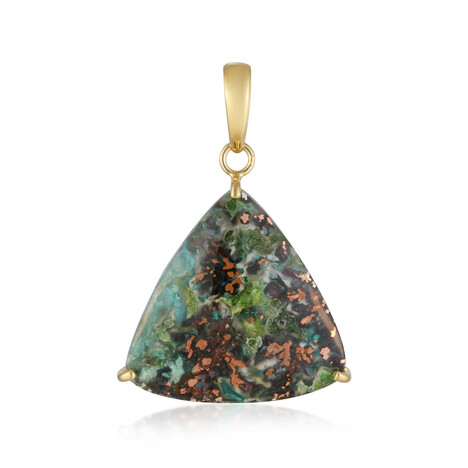 Colgante en plata con Calcedonia de Venus (Bali Barong)