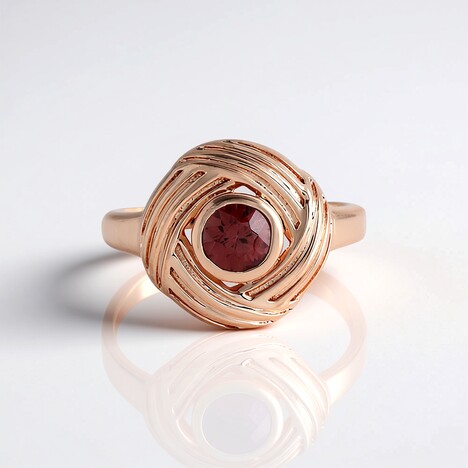 Anello in argento con Zircone Rosa (SAELOCANA)