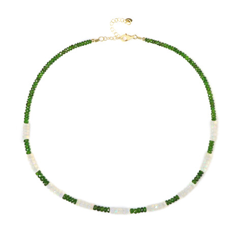 Collana in argento con Diopside Russo